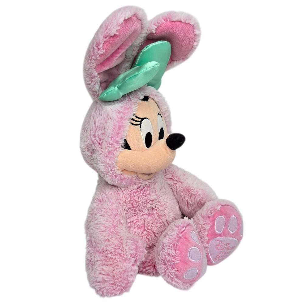 Disney Store Minnie Mouse Bunny Rabbit Stuffed Plush Pink Easter Spring 10" 2021 - Picture 6 of 7